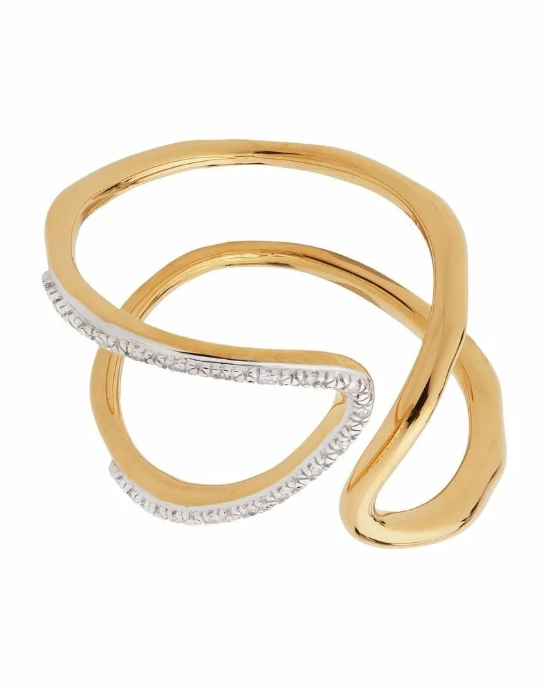 Monica Vinader Asymmetrischer Riva Ring - Gold Gold