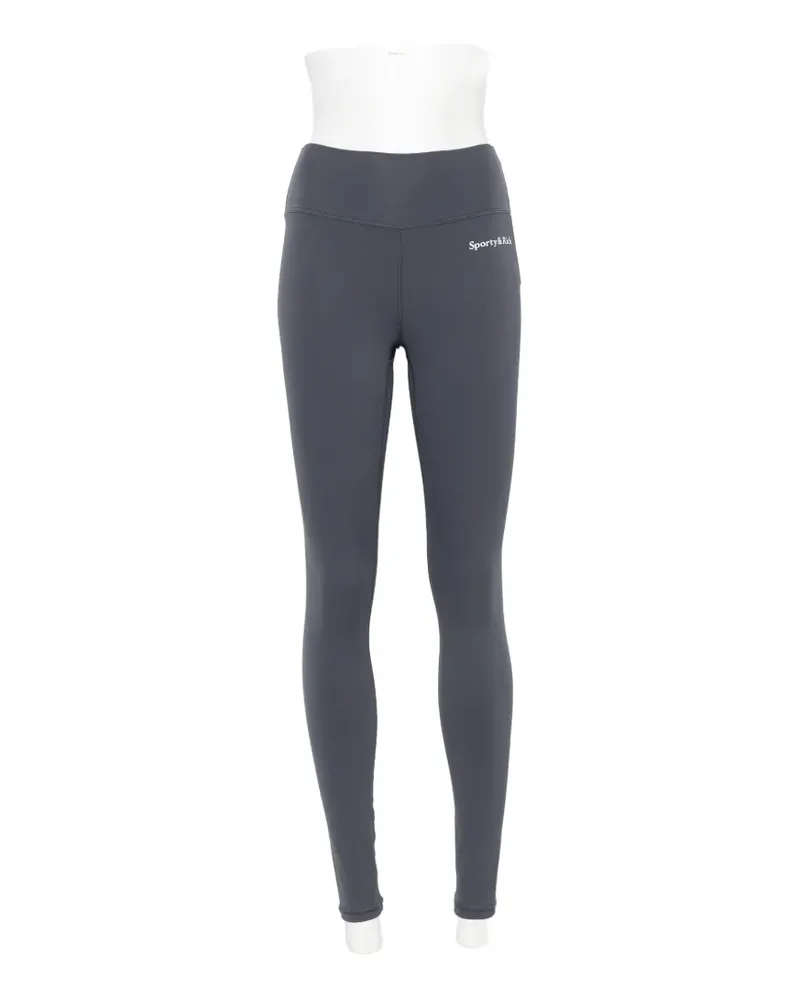 SPORTY & RICH logo-print leggings - Grau Grau