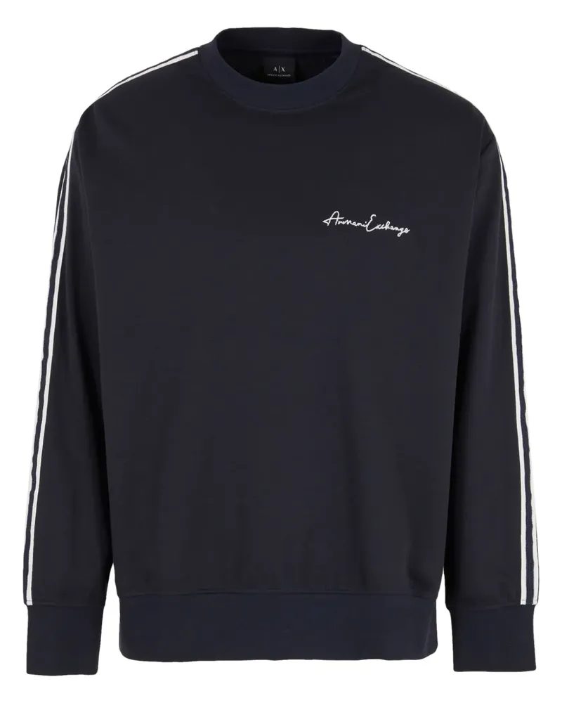 Armani Exchange Langarmshirt mit Seitenstreifen - Blau Blau