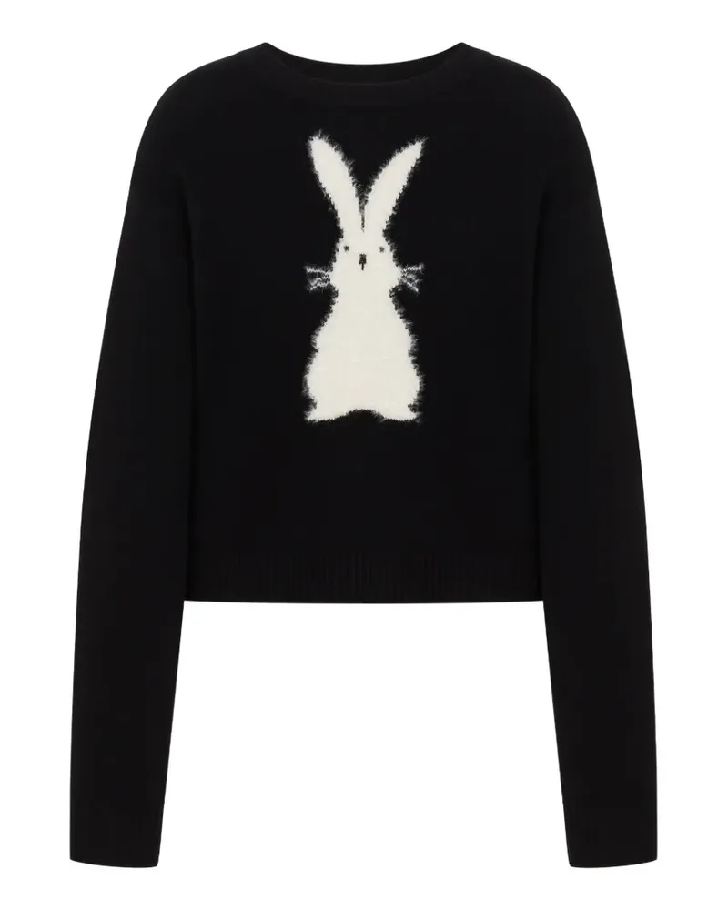 Moschino Wollpullover mit Intarsien - Schwarz Schwarz