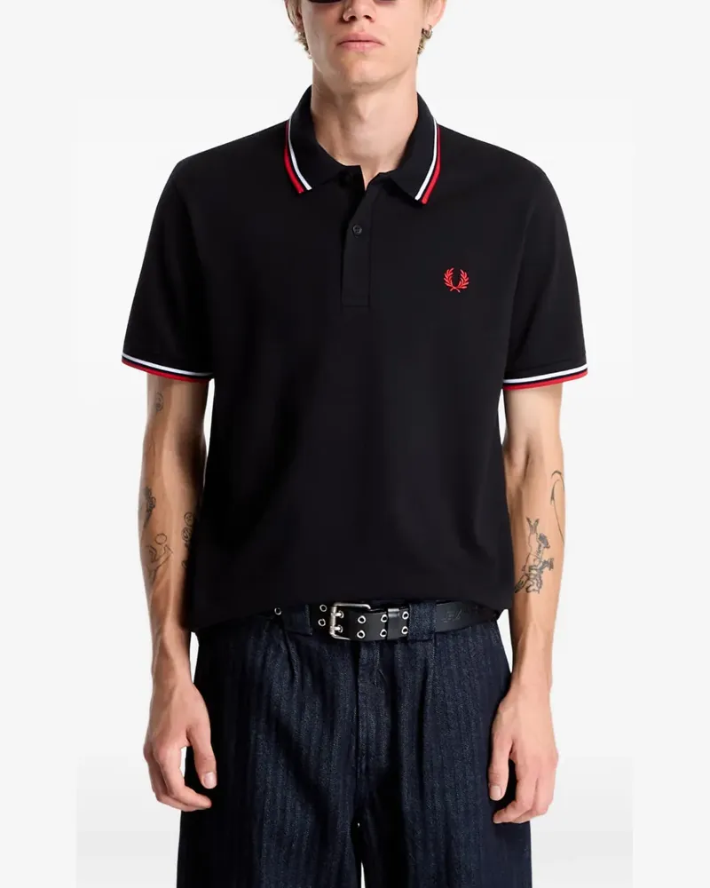 Fred Perry M12 Poloshirt - Schwarz Schwarz