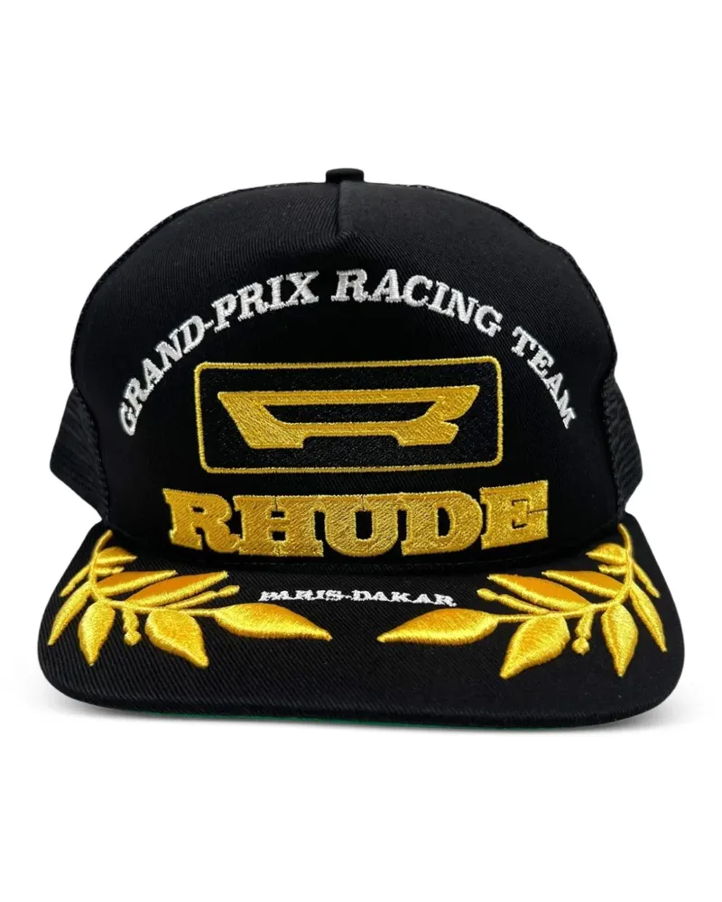 RHUDE Racing Panel Baseballkappe - Schwarz Schwarz
