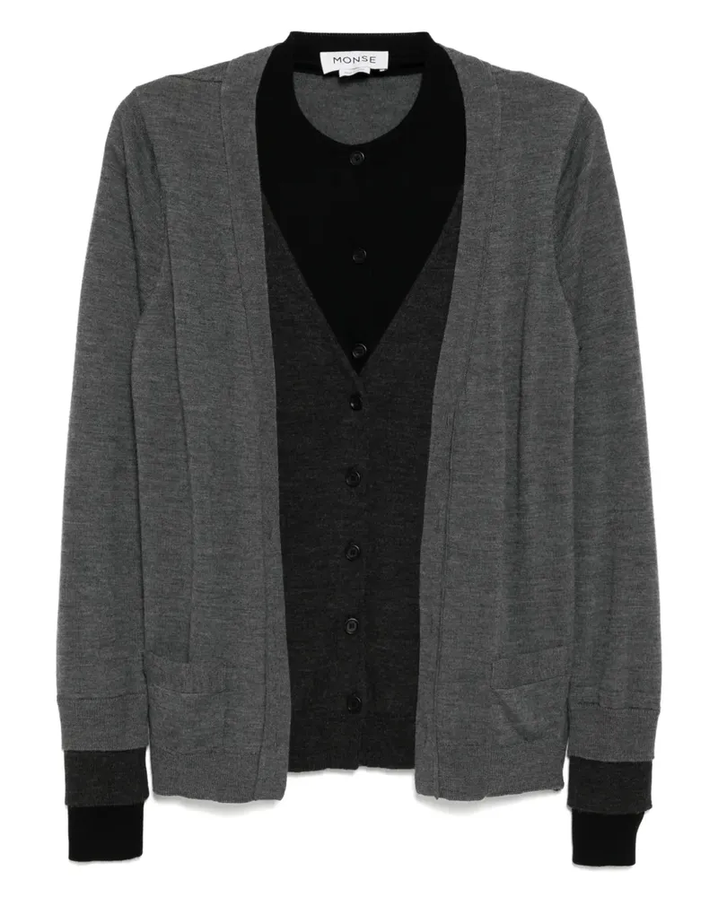 Monse Cardigan mit Einsätzen - Grau Grau