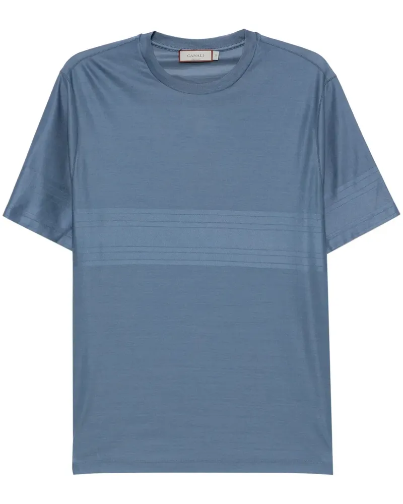Canali Klassisches T-Shirt - Blau Blau