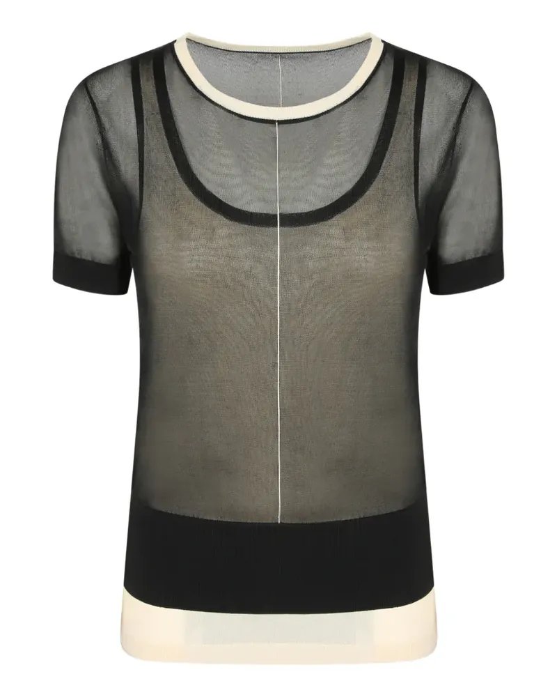 Paul Smith T-Shirt im Layering-Look - Schwarz Schwarz