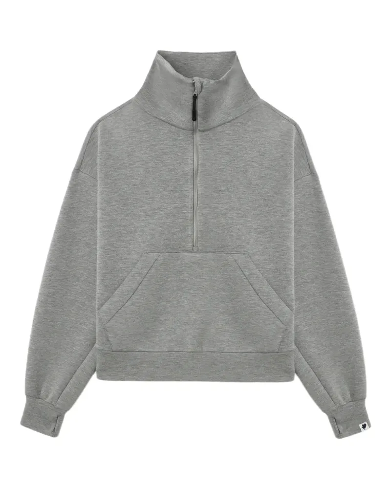 BAPE Stehkragen-Sweatshirt mit kurzem Reißverschluss - Grau Grau