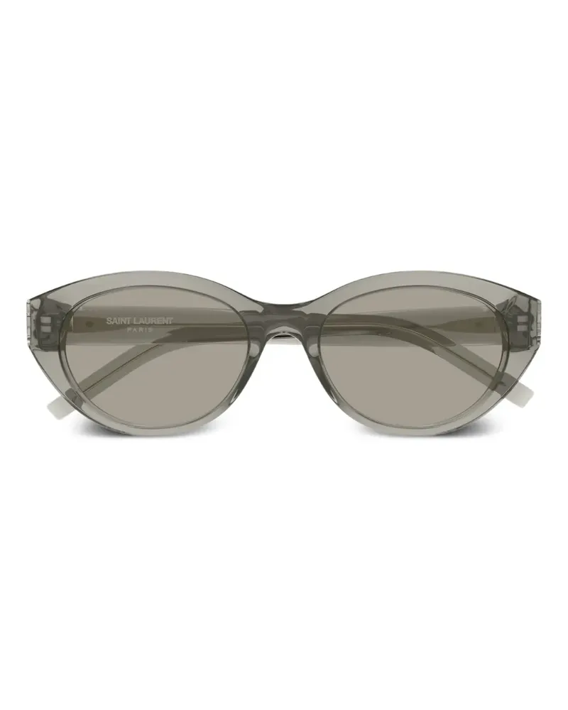 Saint Laurent Sonnenbrille mit ovalem Gestell - Braun Braun