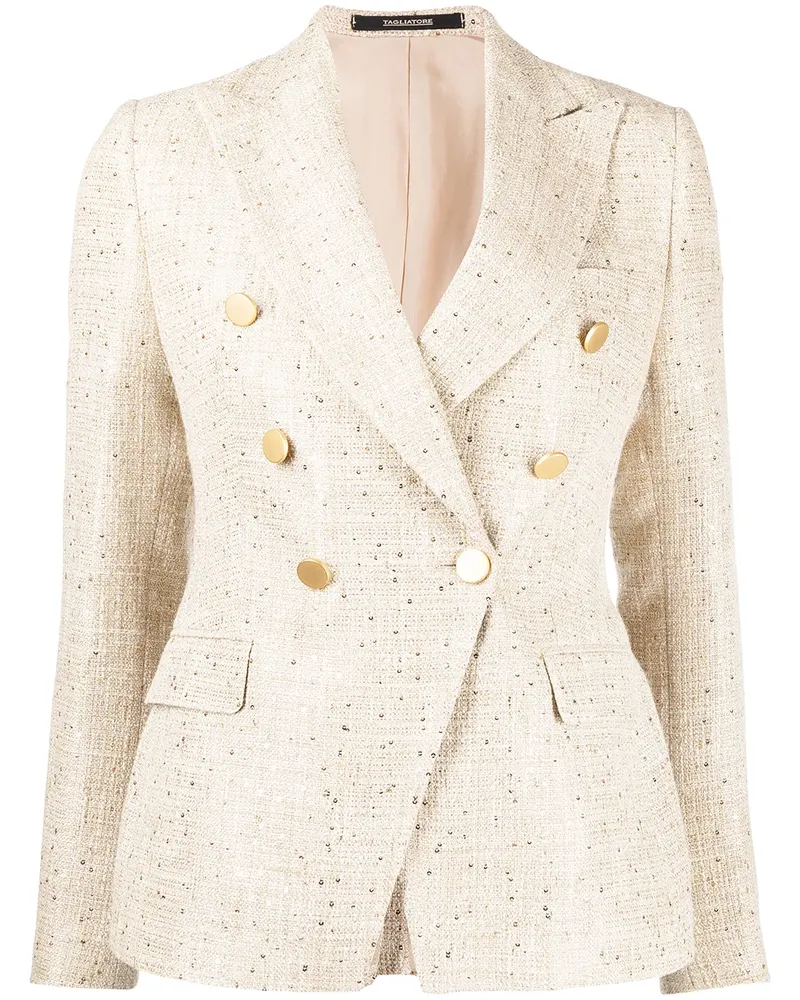 Tagliatore Doppelreihiger Blazer - Gold Gold