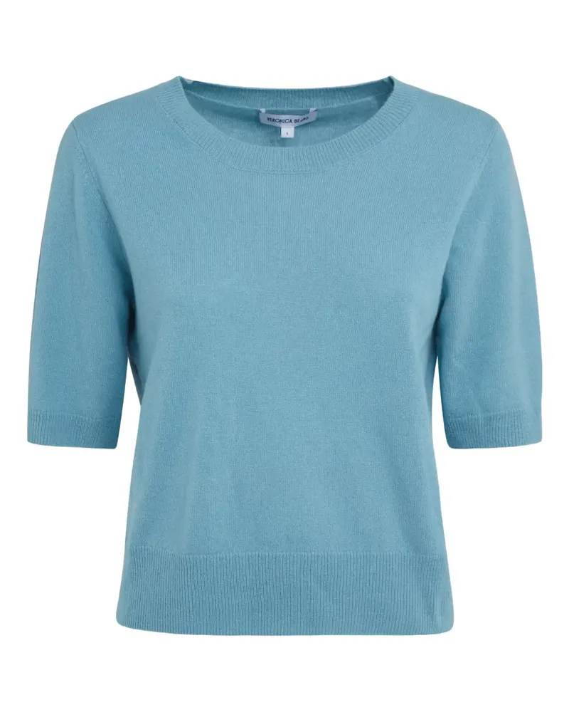 Veronica Beard Kurzärmeliges Strickoberteil - Blau Blau