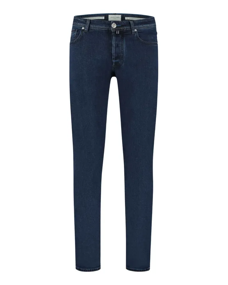Jacob Cohën logo-patch slim-fit jeans - Blau Blau