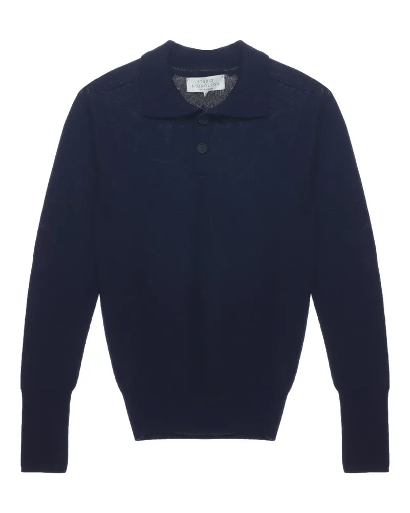 Studio Nicholson Poloshirt mit Polokragen - Blau Blau