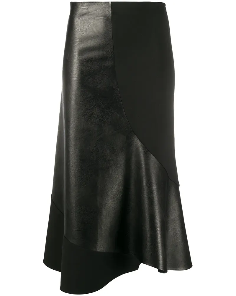 Stella McCartney Midirock mit Rüschen - Schwarz Schwarz