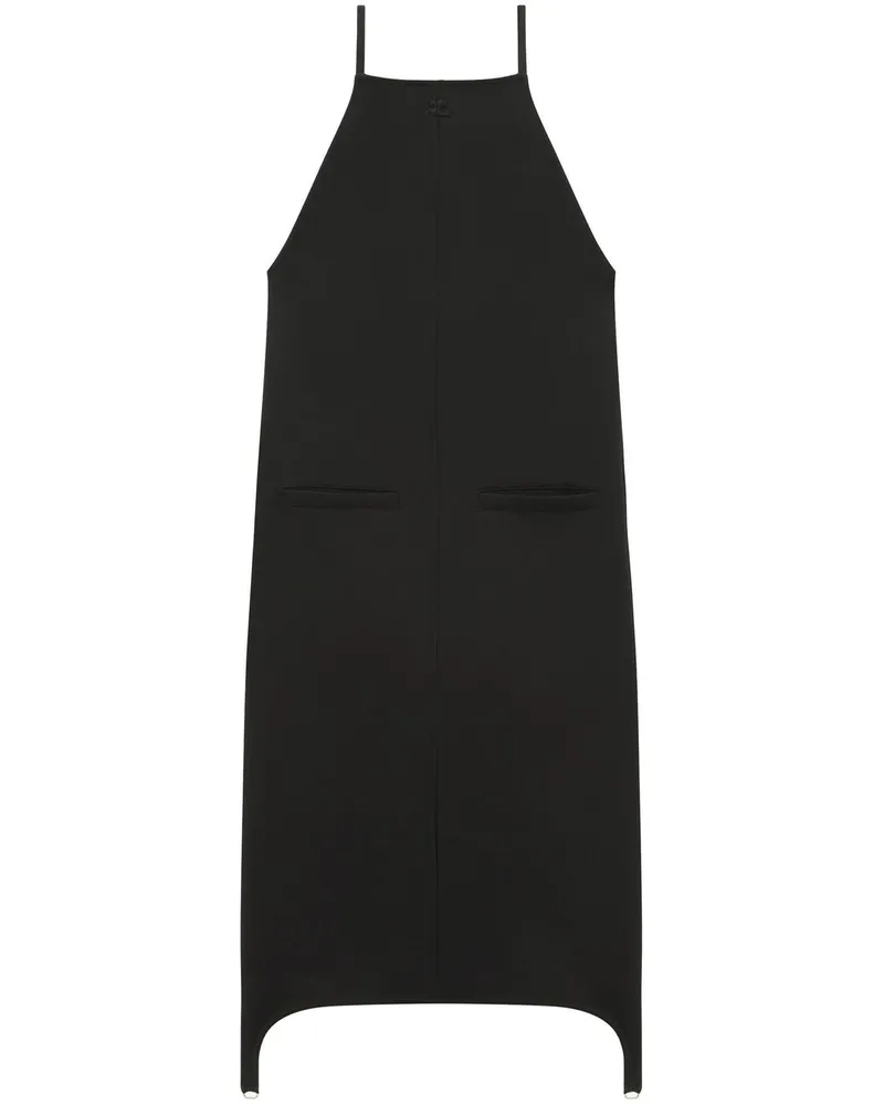 Courrèges Ärmelloses Kleid - Schwarz Schwarz