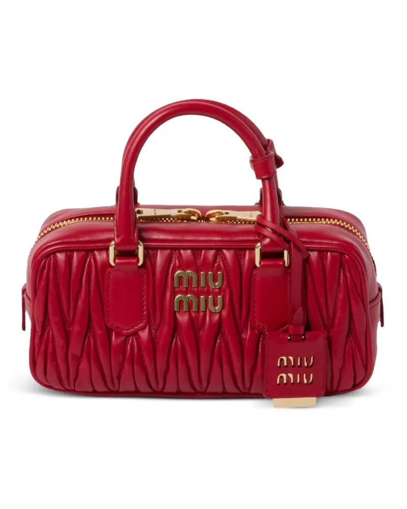 Miu Miu Arcadie matelassé nappa-leather bag - Rot Rot