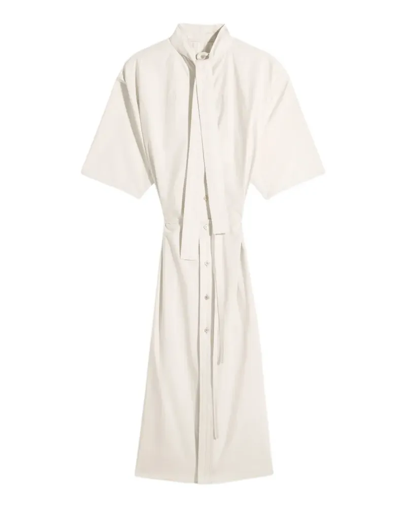 Christophe Lemaire Midikleid mit Schleifenkragen - Nude Nude