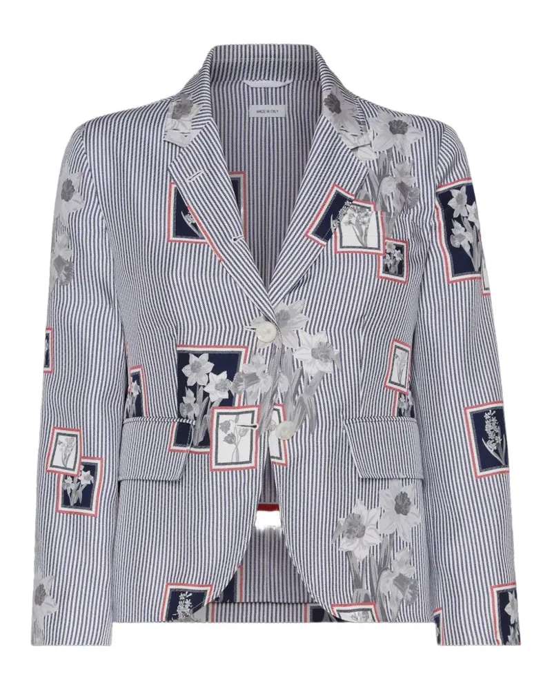 Thom Browne Gestreiftes Sakko - Blau Blau