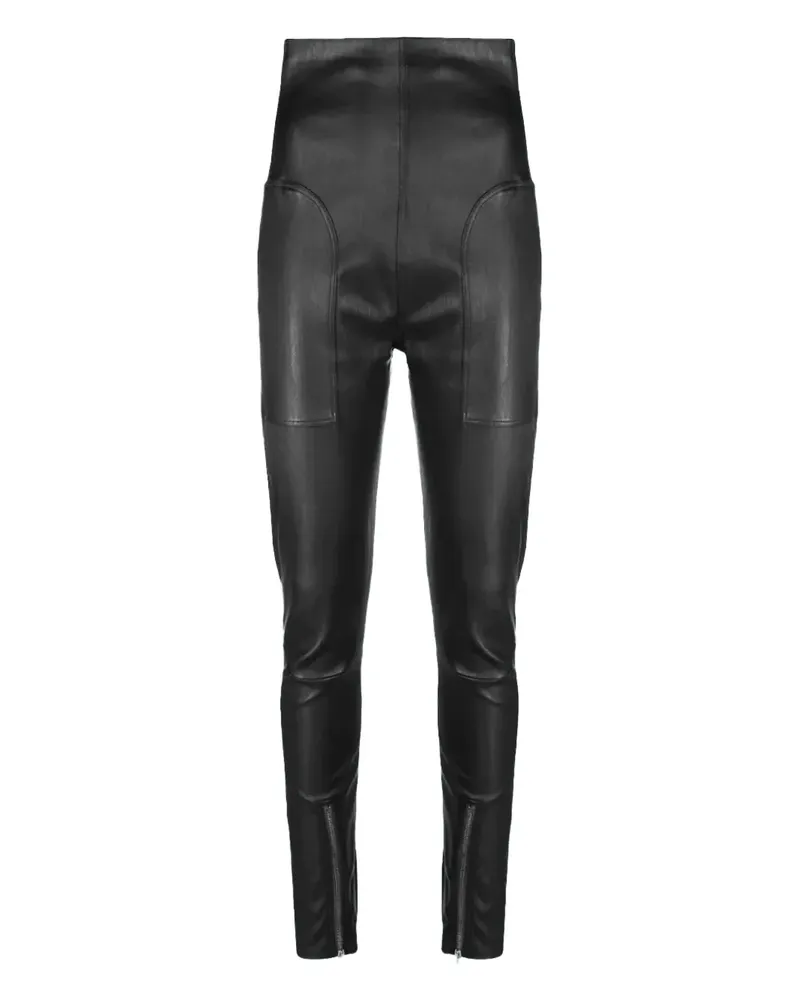 Rick Owens High-Waist-Hose mit Reißverschlussdetail - Schwarz Schwarz