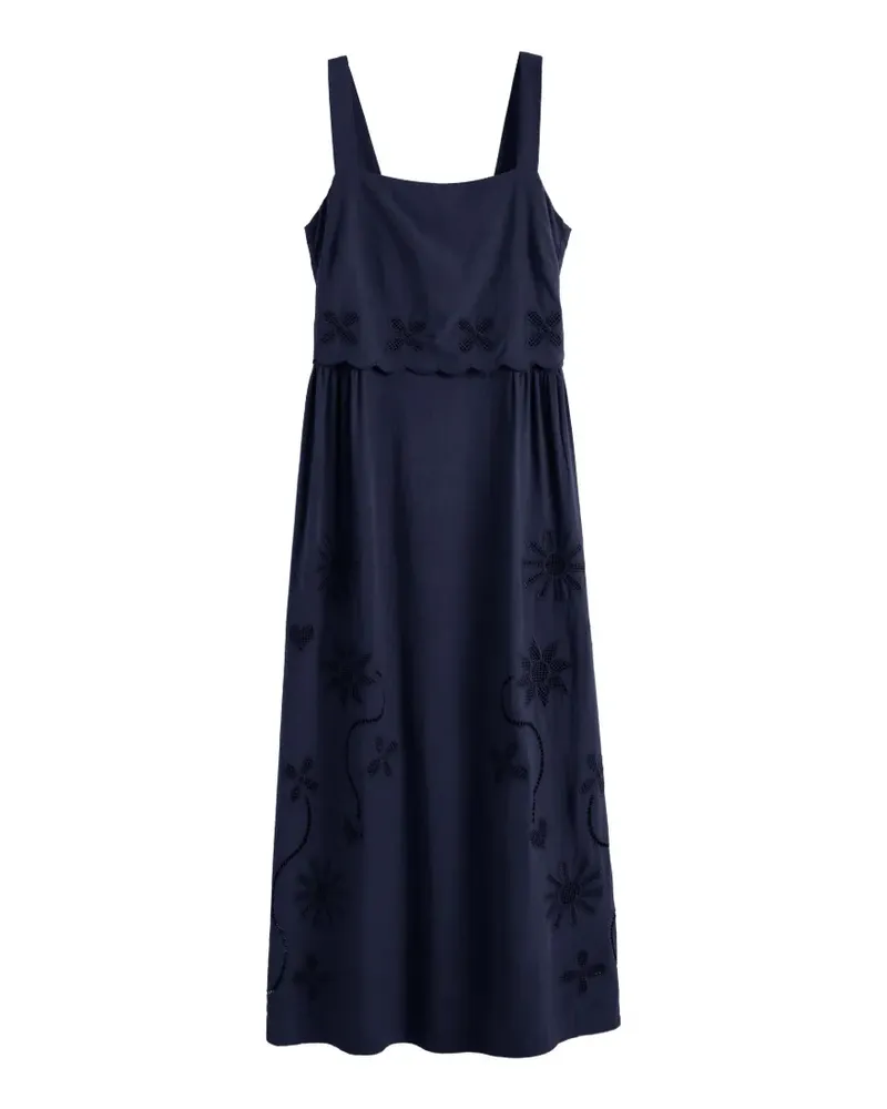 Chinti & Parker Midikleid mit Blumenstickerei - Blau Blau