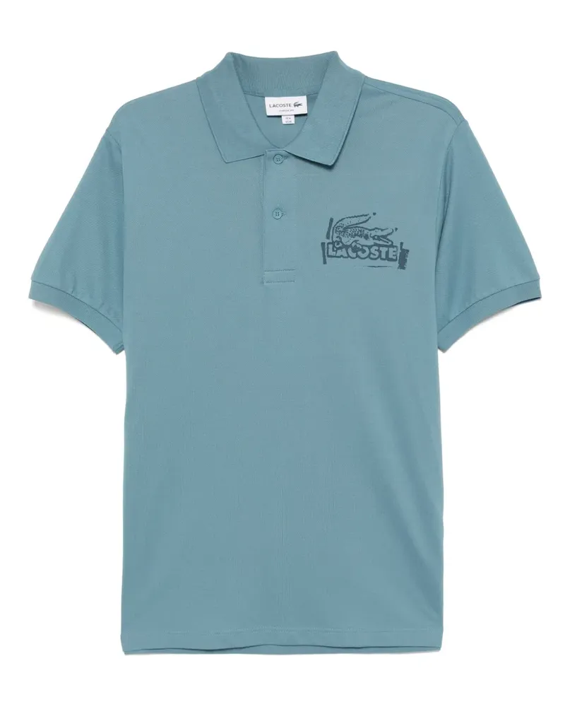 Lacoste Poloshirt mit Print - Blau Blau