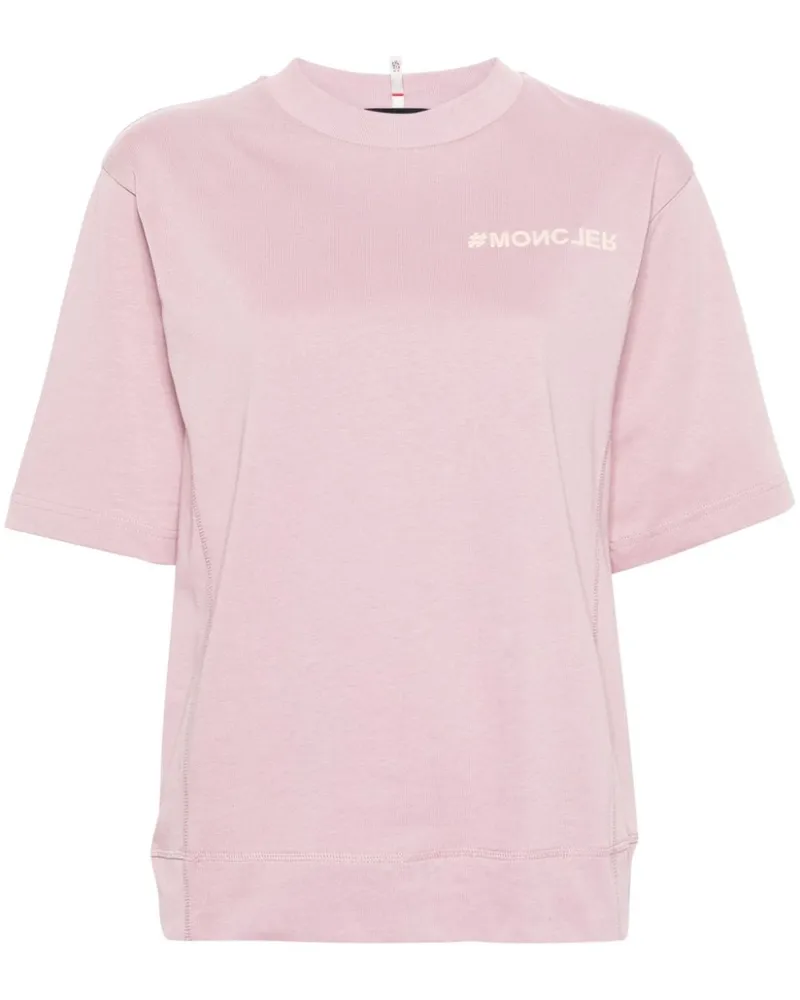 Moncler T-Shirt mit Logo-Applikation - Rosa Rosa