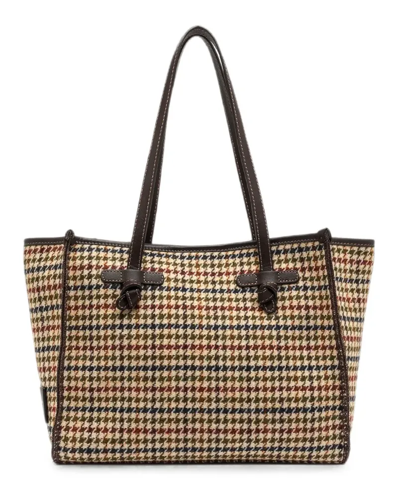 Gianni Chiarini Marcella medium houndstooth tote bag - Nude Nude
