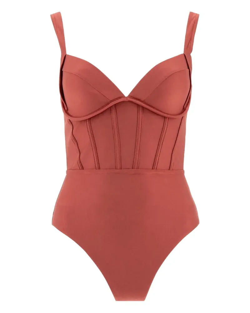 Zimmermann Acacia Badeanzug im Corsage-Style - Orange Orange