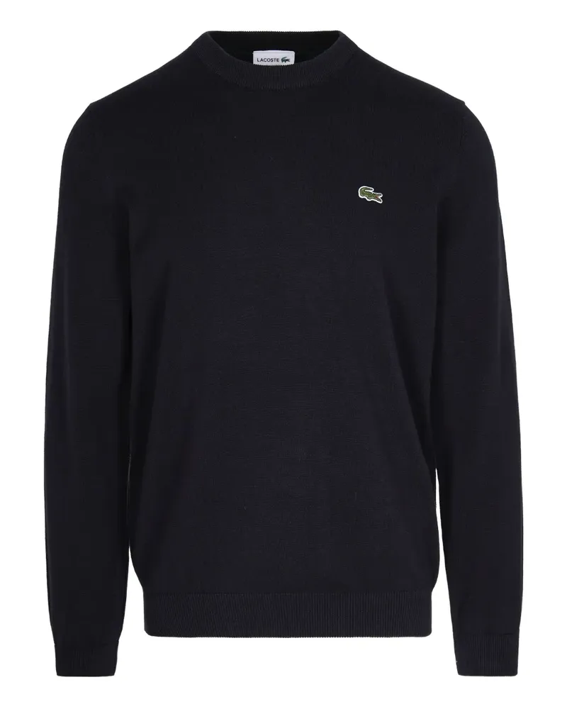 Lacoste Pullover mit Logo-Patch - Schwarz Schwarz