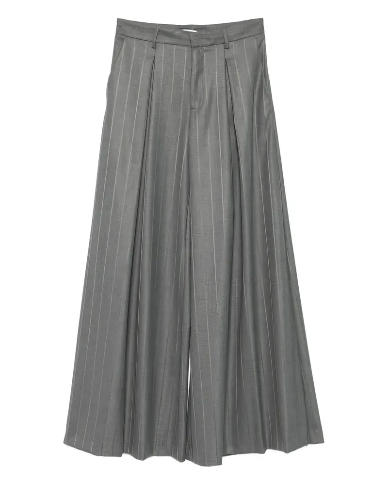 ANDAMANE Bundfaltenhose mit Nadelstreifen - Grau Grau
