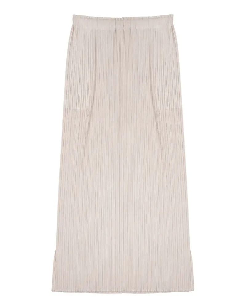 Issey Miyake pleated midi skirt - Nude Nude
