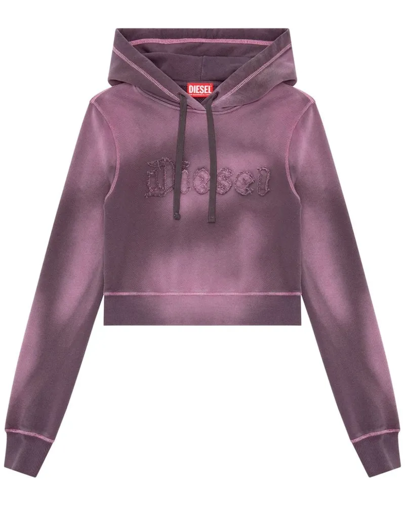 Diesel F-Slimmy Kapuzenpullover mit Logo-Stickerei - Rosa Rosa
