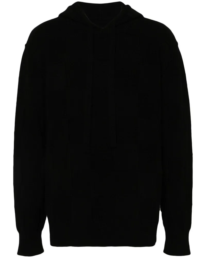 Uma Wang Hoodie mit Schachbrettmuster - Schwarz Schwarz