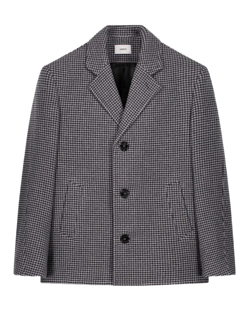 COPERNI houndstooth-pattern notched-lapels coat - Grau Grau