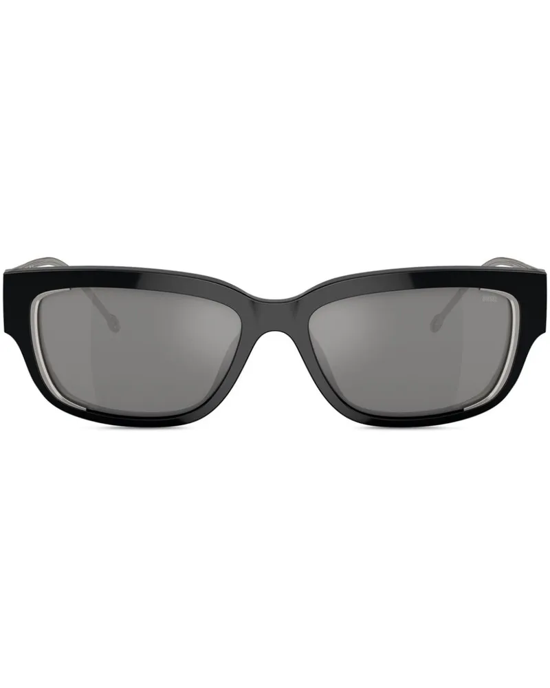Diesel Everyday Sonnenbrille mit eckigem Gestell - Schwarz Schwarz