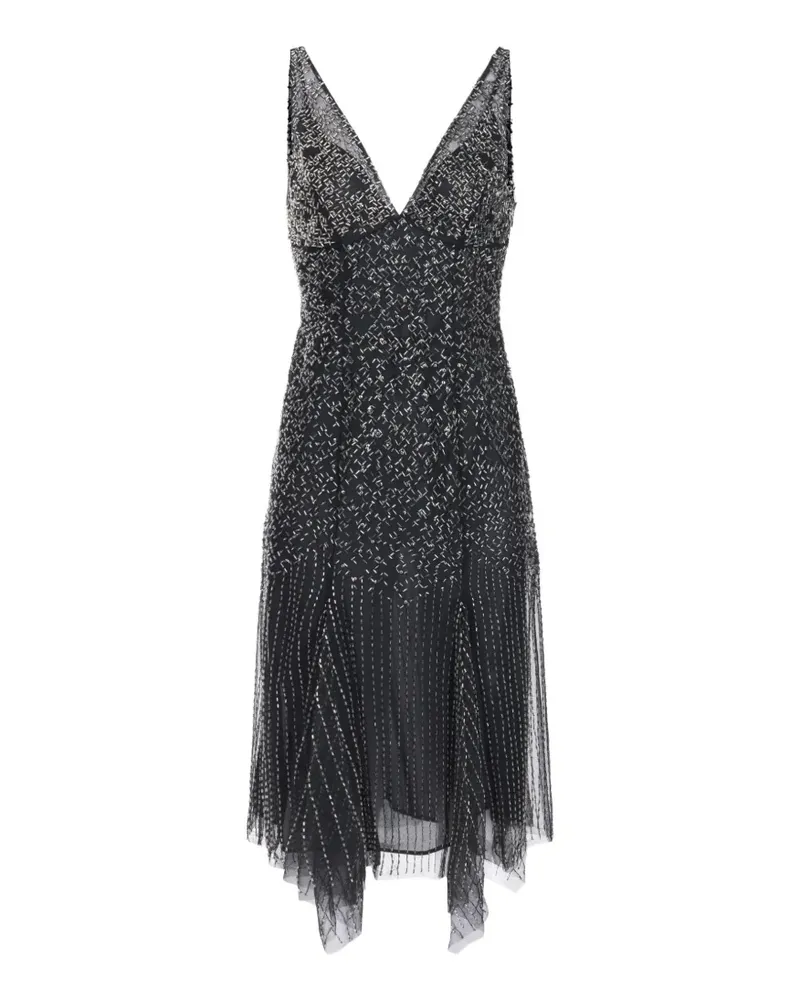 Elisabetta Franchi Kleid aus Tüllstoff - Schwarz Schwarz