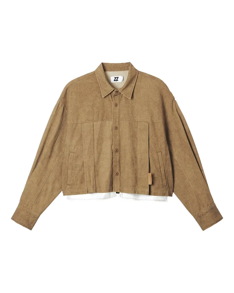 Izzue Hemd mit Logo-Patch - Nude Nude