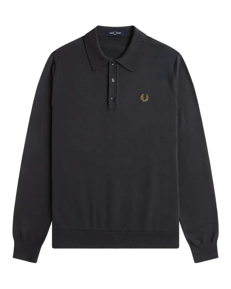 Fred Perry Langärmeliger Pullover - Grau Grau
