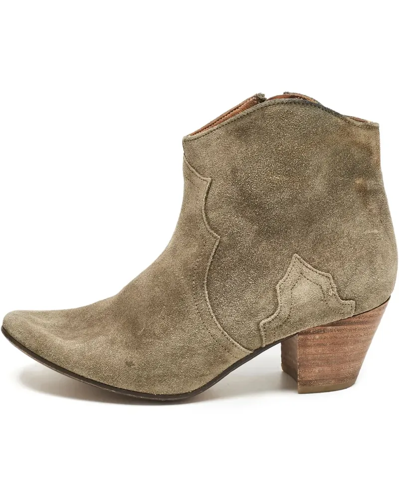 Isabel Marant Pre-owned Dicker Stiefeletten aus Wildleder 55mm - Grün Grün