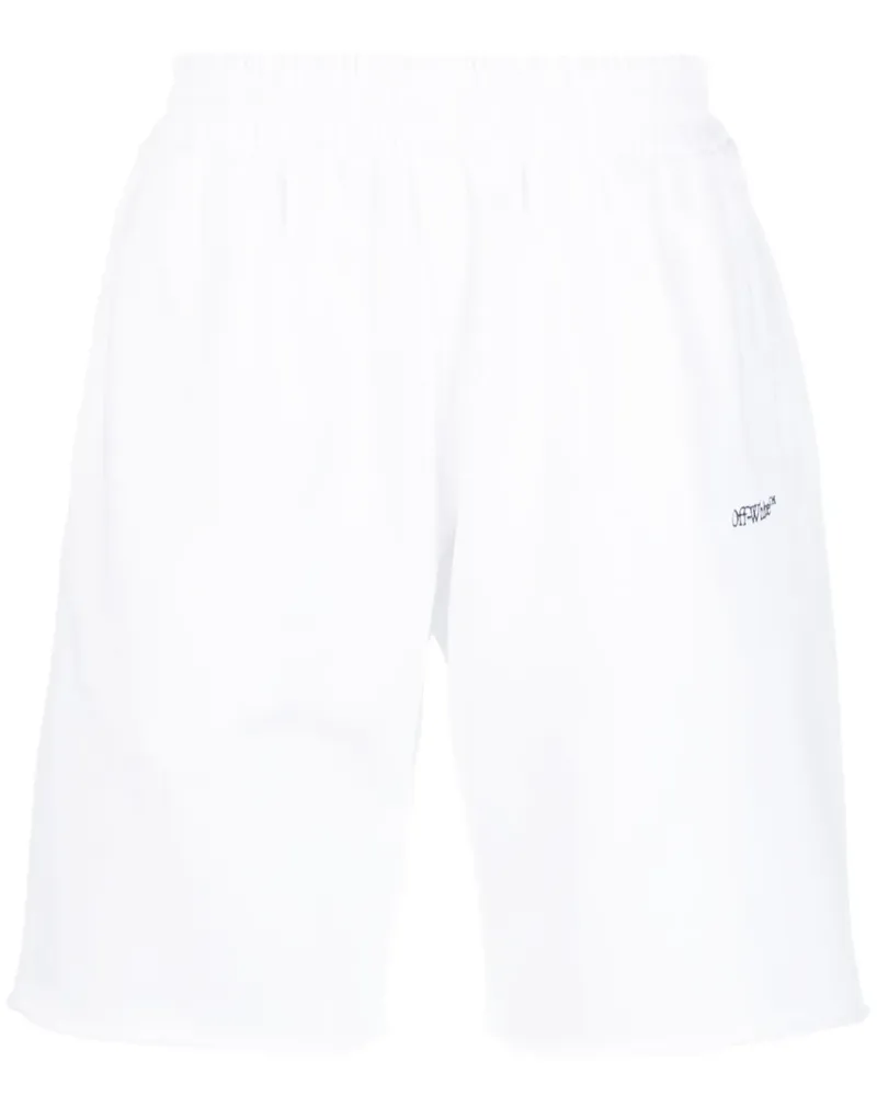 OFF-WHITE Joggingshorts mit Print - Weiß Weiß