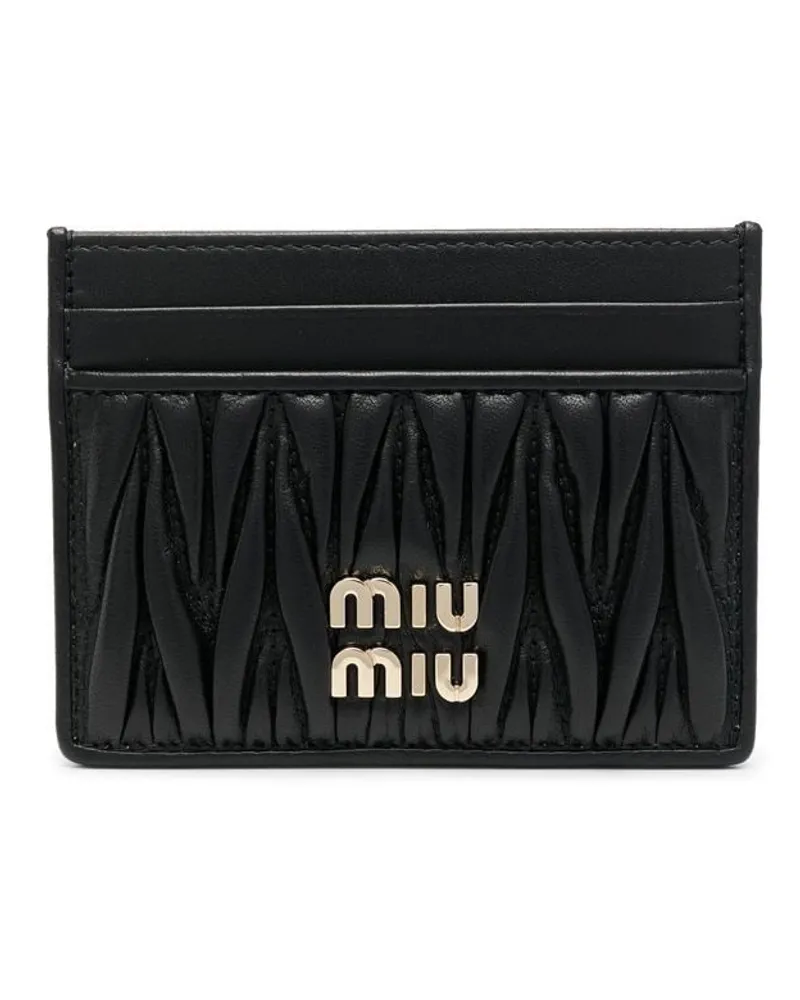 Miu Miu Texturiertes Kartenetui - Schwarz Schwarz