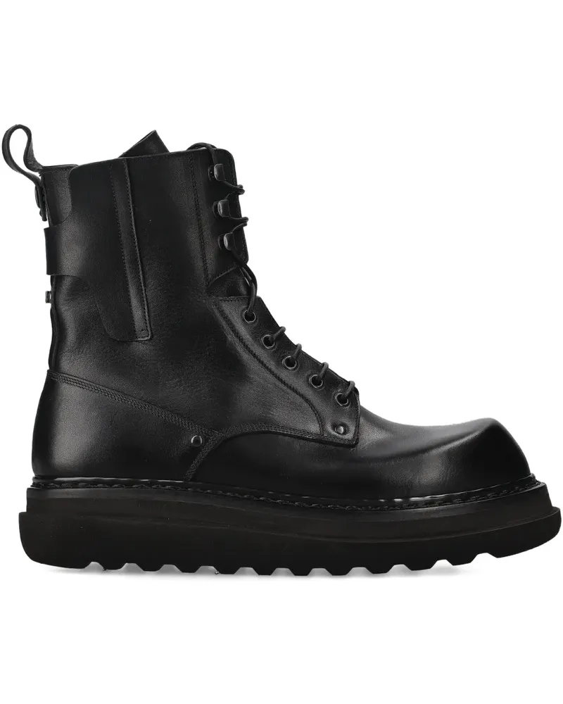 Premiata Stiefel mit Schnürung - Schwarz Schwarz