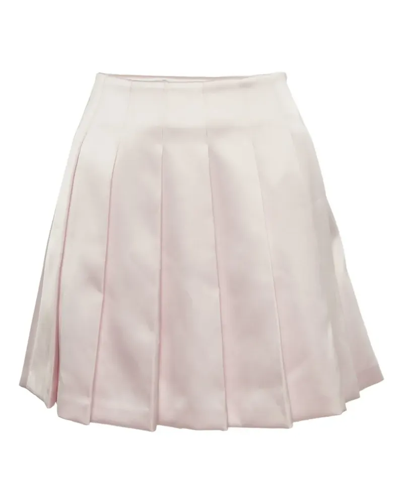 Self-Portrait satin pleats mini skirt - Rosa Rosa