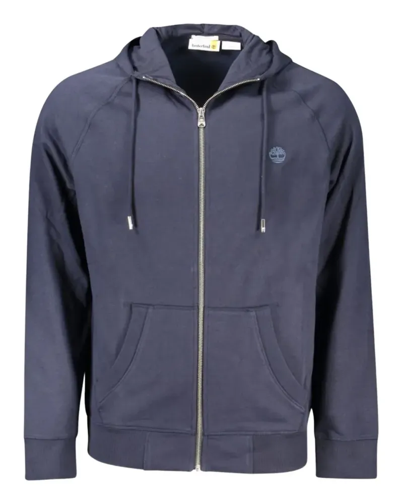 Timberland Exeter River logo-embroidered zip-up cotton hoodie - Blau Blau