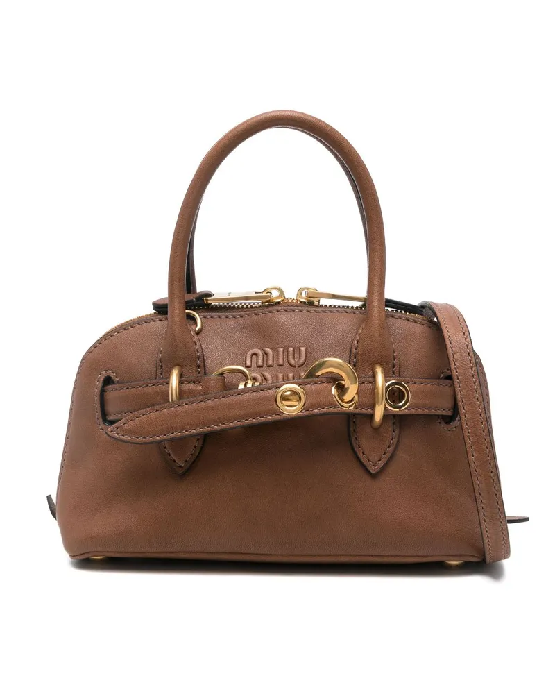 Miu Miu Mini Adventure Tote Bag - Braun Braun