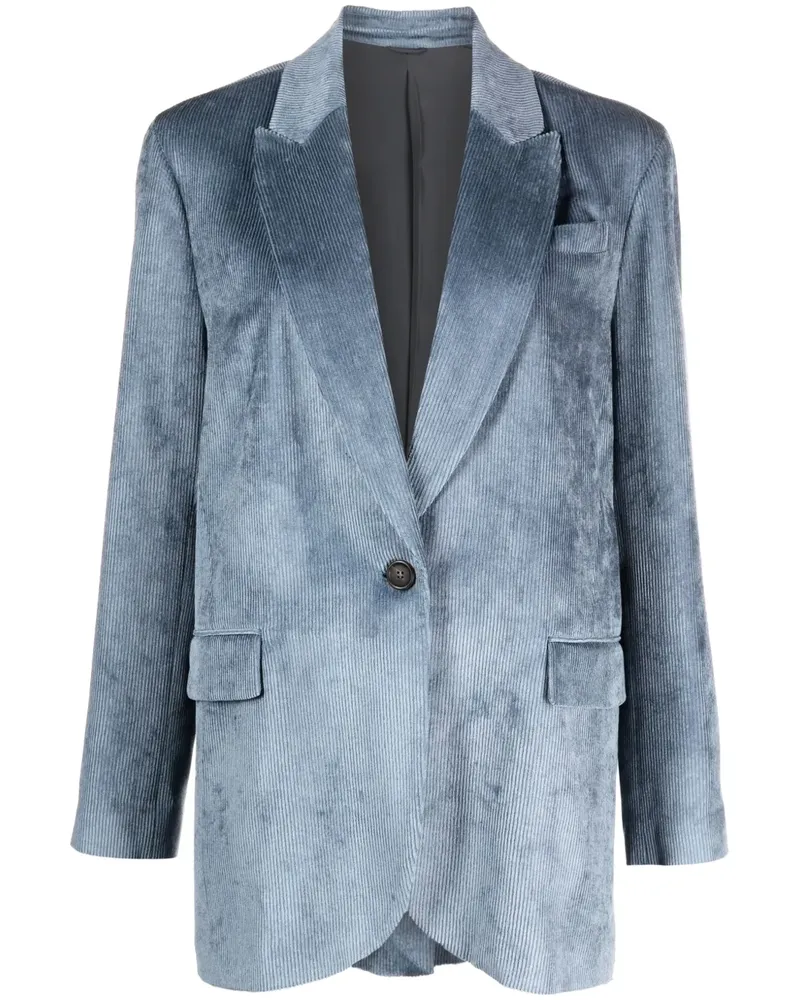Brunello Cucinelli Einreihiger Blazer - Blau Blau