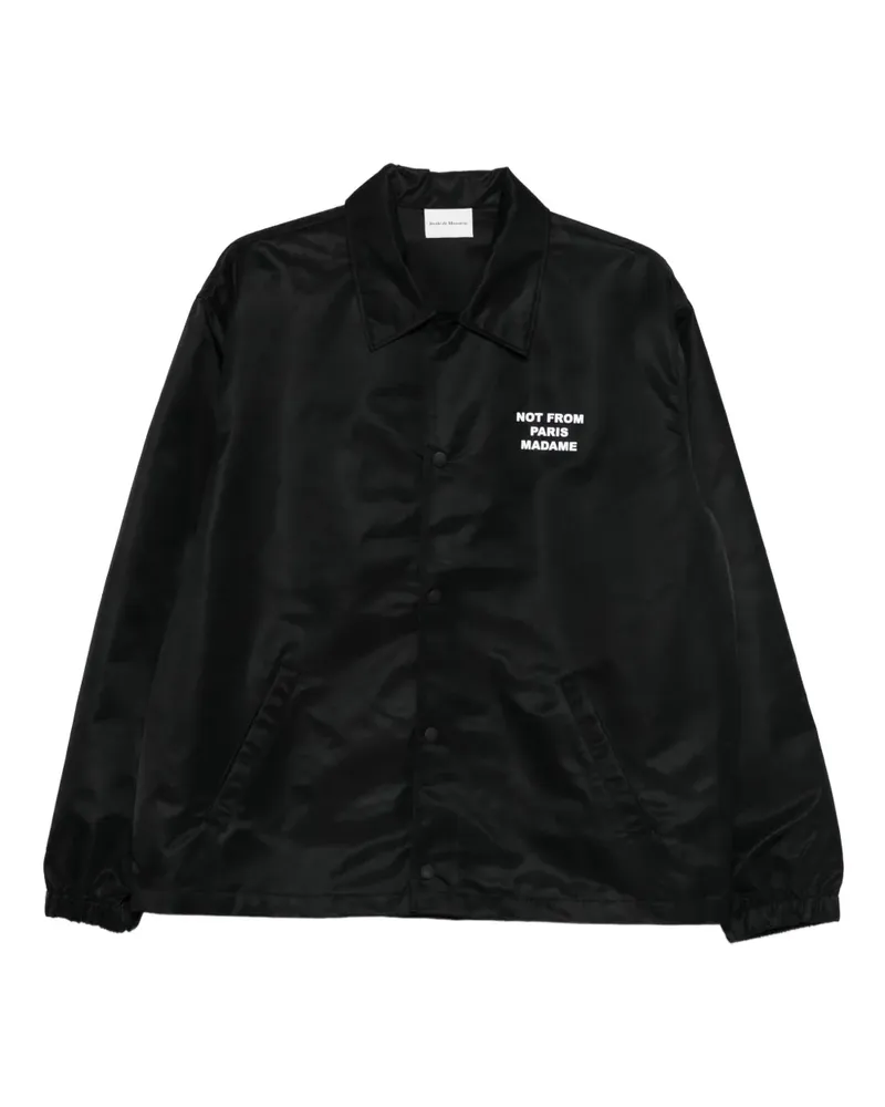 Drôle de Monsieur La Veste Slogan Jacke mit Print - Schwarz Schwarz