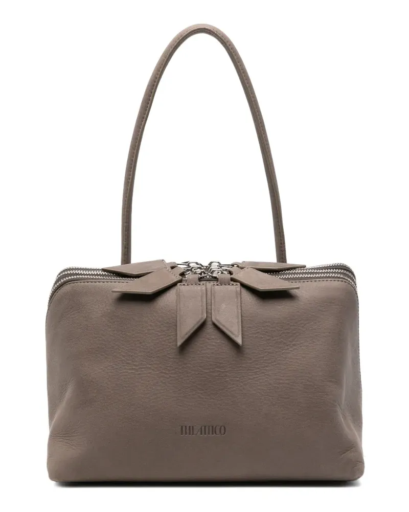 ATTICO L'Altra di Milano Tote Bag aus Leder mit drei Reißverschlüssen - Grau Grau