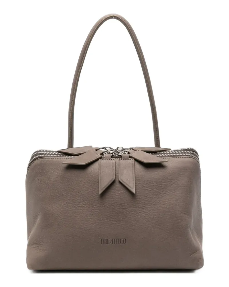 ATTICO L'Altra di Milano triple-zip leather tote bag - Grau Grau