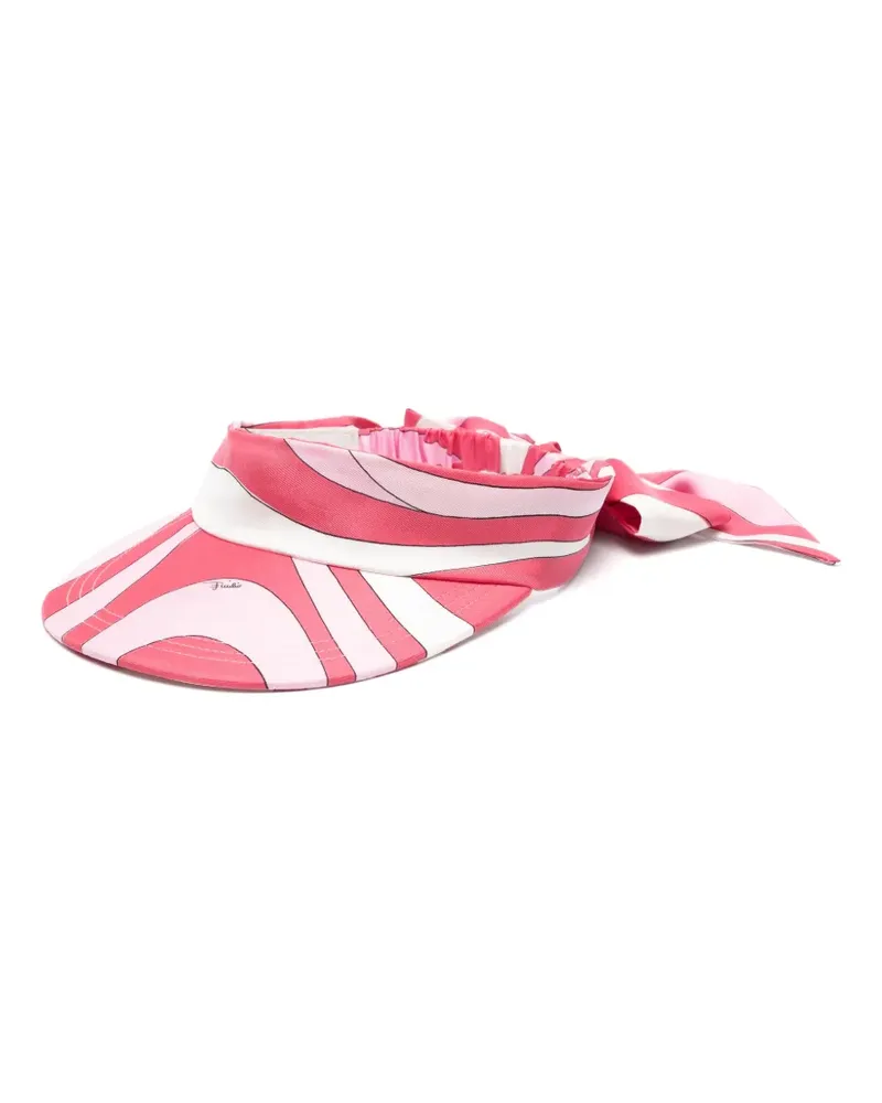Emilio Pucci printed silk-twill visor - Rosa Rosa