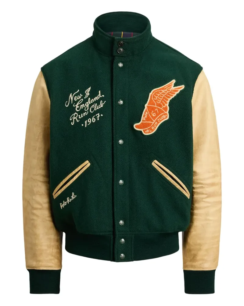 Ralph Lauren Bomberjacke mit Lederärmeln - Grün Grün