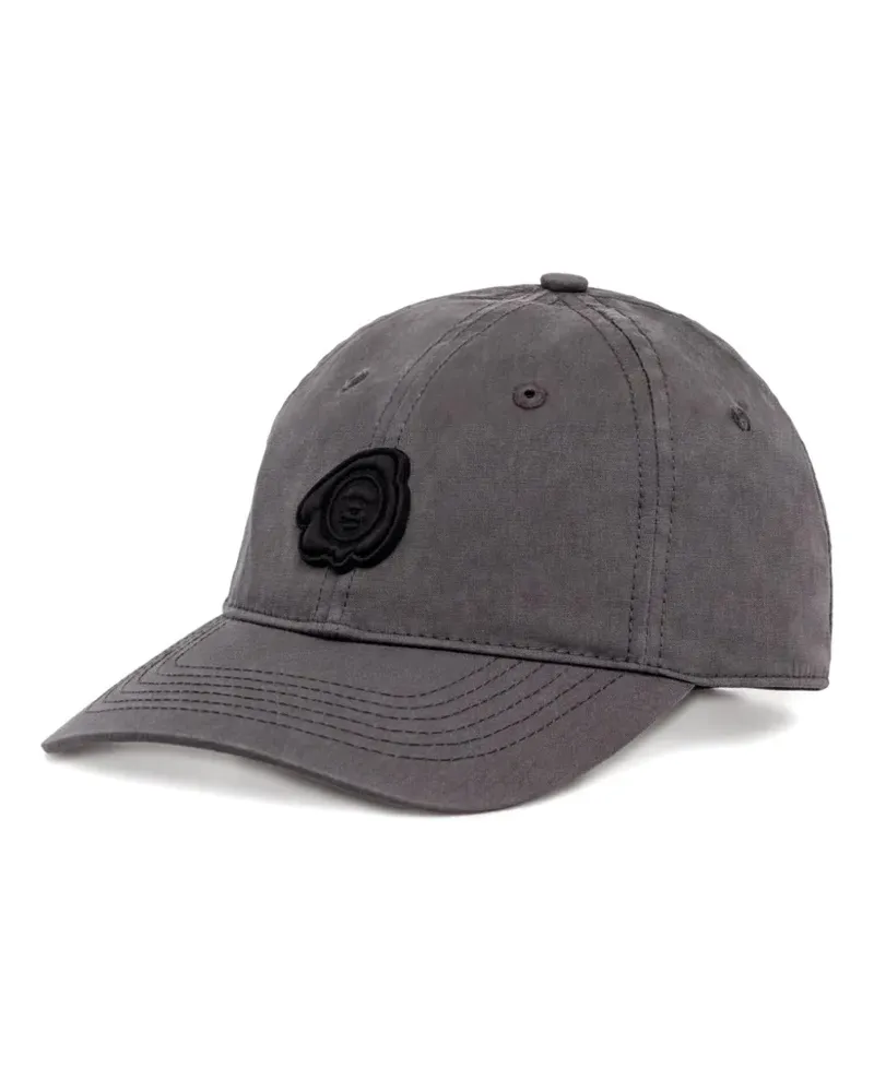 BAPE logo-patch cap - Grau Grau